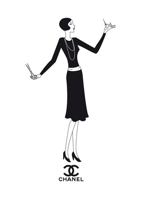 cocco chanel and art deco|Coco Chanel sketches.